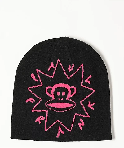 Paul Frank x Slushcult Full Circle Black & Pink Skully Beanie