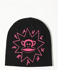 Paul Frank x Slushcult Full Circle Black & Pink Skully Beanie
