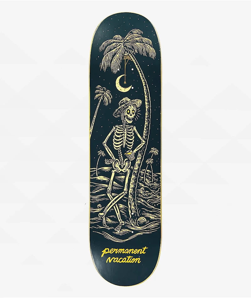 Permanent Vacation Night Beach 8.375" Skateboard Deck
