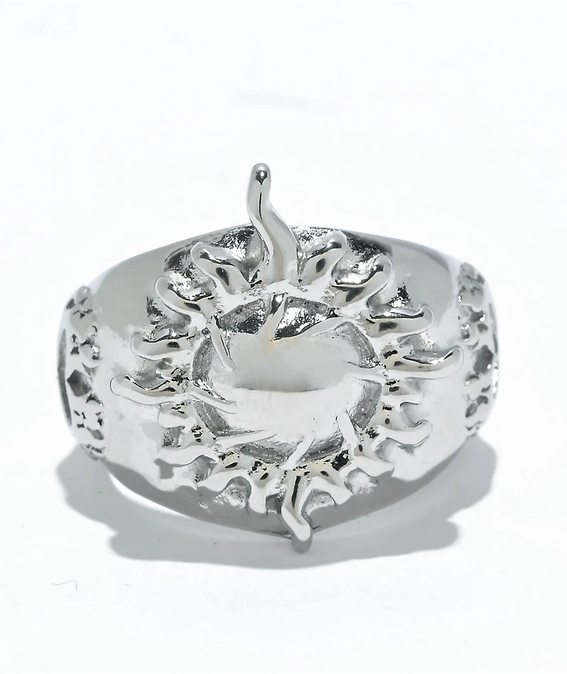 Personal Fears Black Hole Sun Silver Ring
