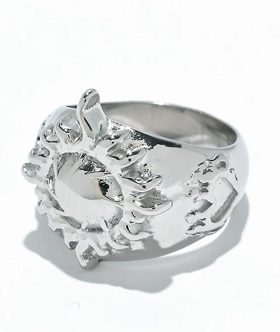 Personal Fears Black Hole Sun Silver Ring