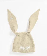 Personal Fears Bunny Ears Cream Beanie
