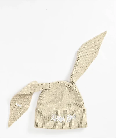 Personal Fears Bunny Ears Cream Beanie