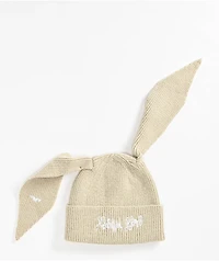 Personal Fears Bunny Ears Cream Beanie