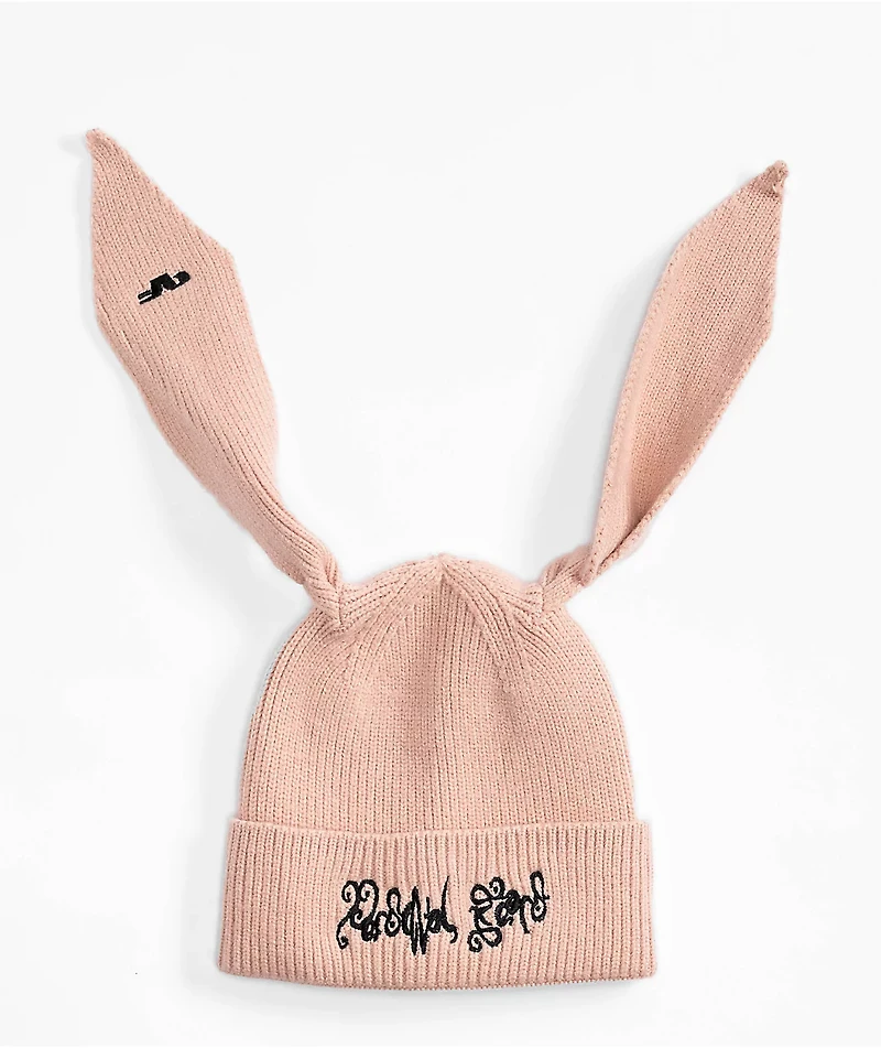 Personal Fears Bunny Ears Pink Beanie