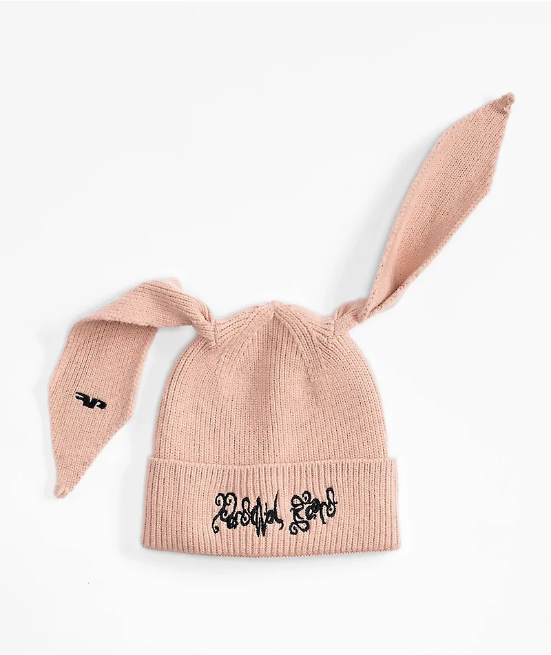 Personal Fears Bunny Ears Pink Beanie