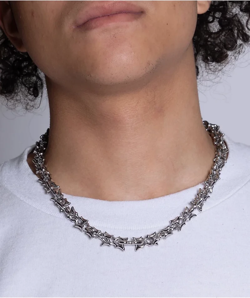 Personal Fears Cyber Link Silver Chain Necklace