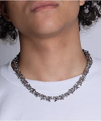Personal Fears Cyber Link Silver Chain Necklace