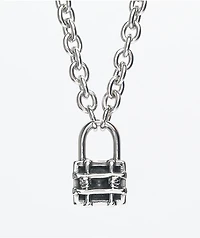 Personal Fears Locked Up 20" Silver Chain Necklace