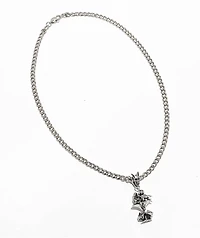 Personal Fears Mans Ruin 20" Silver Chain Necklace