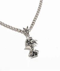 Personal Fears Mans Ruin 20" Silver Chain Necklace