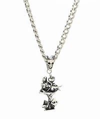 Personal Fears Mans Ruin 20" Silver Chain Necklace