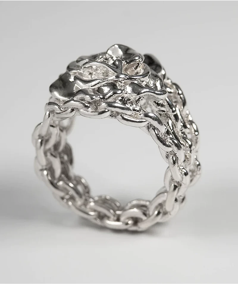Personal Fears Rose Chains Silver Ring