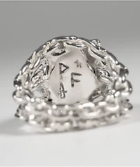 Personal Fears Rose Chains Silver Ring