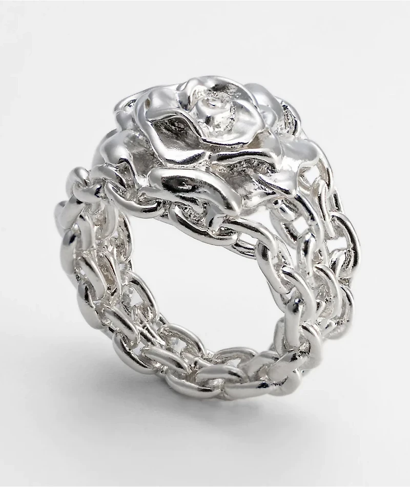 Personal Fears Rose Chains Silver Ring