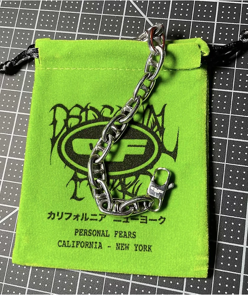 Personal Fears Spiked Anchor 8" Silver Bracelet