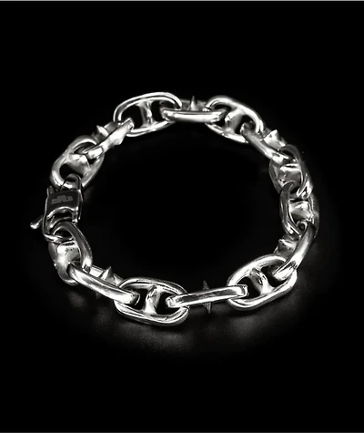 Personal Fears Spiked Anchor 8" Silver Bracelet
