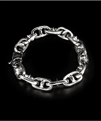 Personal Fears Spiked Anchor 8" Silver Bracelet