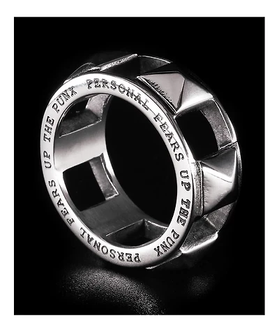 Personal Fears Studded Silver Ring
