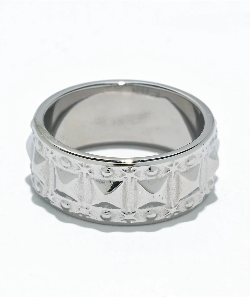 Personal Fears Studded Silver Ring