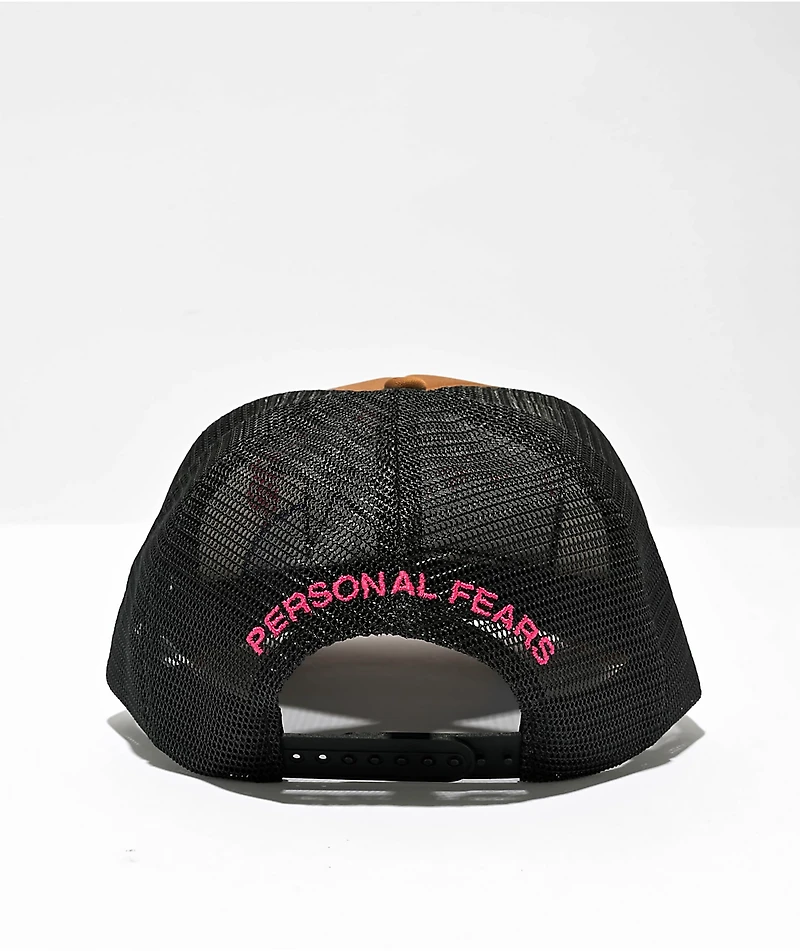 Personal Fears Unhinged Brown Trucker Hat