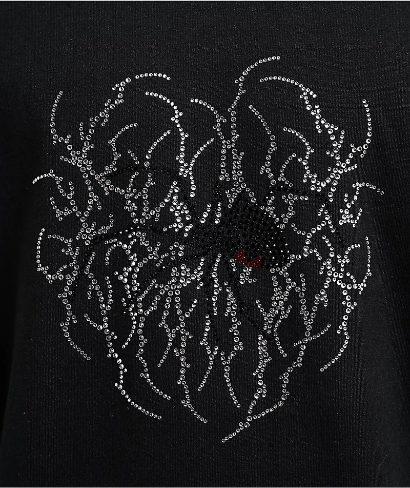 Personal Fears Widow Rhinestone Black T-Shirt