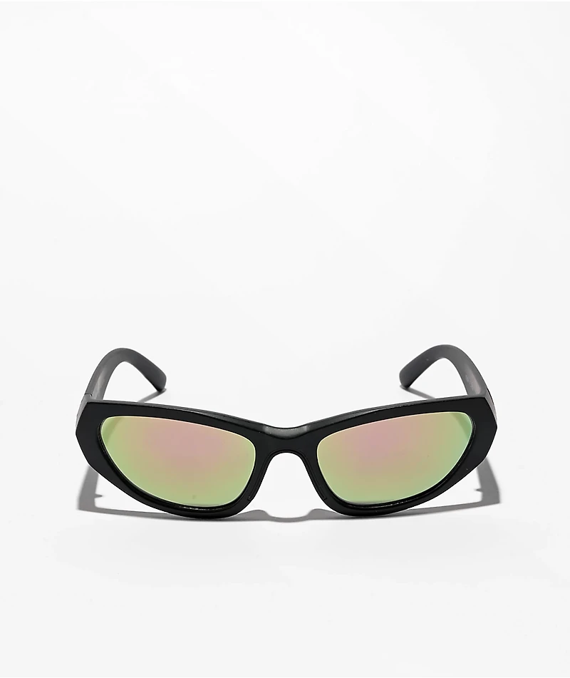 Petals & Peacocks Alpha Y2K Black Sunglasses