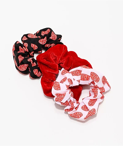 Petals & Peacocks Logo 3 Pack Scrunchies