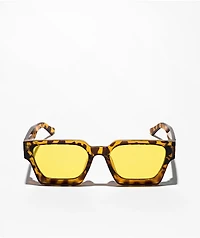 Petals & Peacocks Oath Gold Tortoise Square Sunglasses
