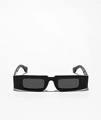 Petals & Peacocks Solar Black Rectangle Sunglasses