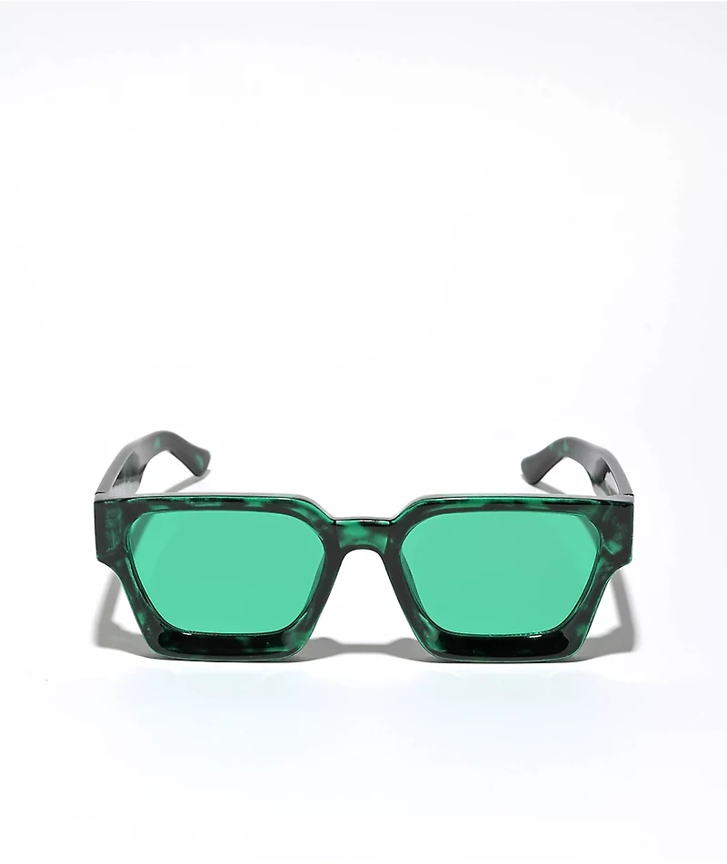 Petals And Peacocks Emerald Tortoise Sunglasses