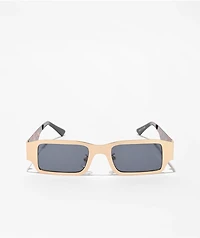 Petals And Peacocks Metallics Gold Plated Black Sunglasses