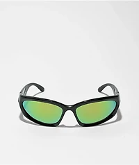 Petals And Peacocks Y2KZ Black & Green Sunglasses