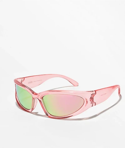 Petals And Peacocks Y2KZ Pink Translucent Sunglasses