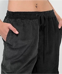 Petals By & Peacocks Chunky Black Corduroy Cargo Pants