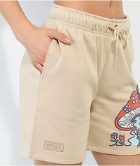 Petals By And Peacocks Choose Peace Natural Sweat Shorts