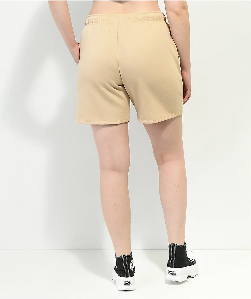 Petals By And Peacocks Choose Peace Natural Sweat Shorts