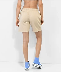 Petals By And Peacocks Choose Peace Natural Sweat Shorts