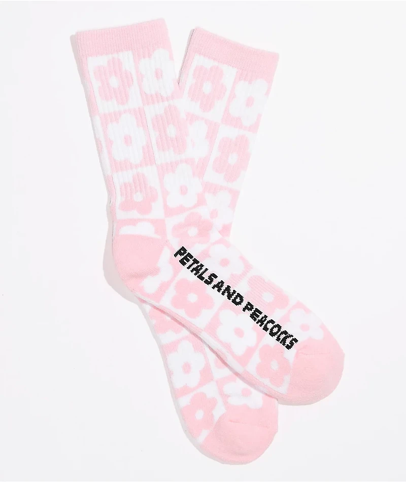 Petals and Peacocks Flower Child Pink Socks