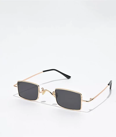Petals and Peacocks Alta Square Black & Gold Sunglasses
