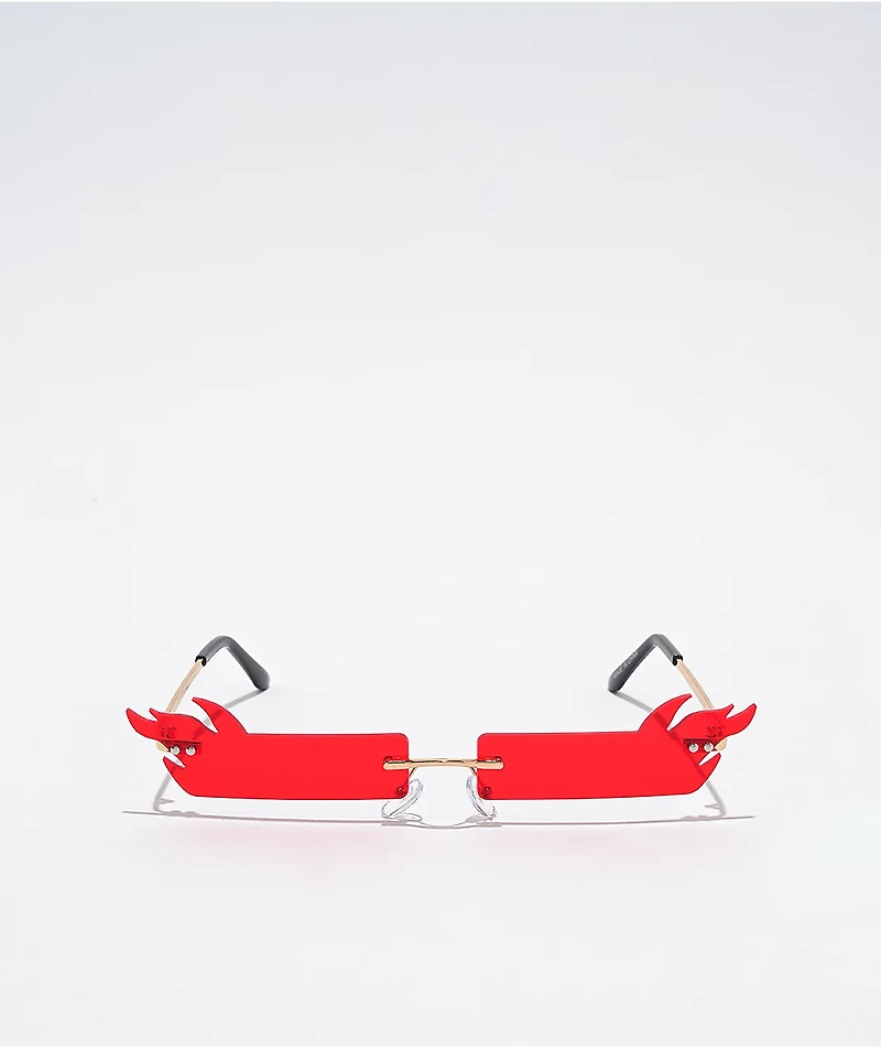 Petals and Peacocks Baby Flames Red Sunglasses