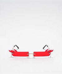Petals and Peacocks Baby Flames Red Sunglasses