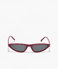 Petals and Peacocks Beller Red & Black Sunglasses