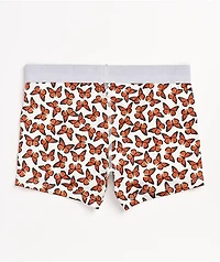 Petals and Peacocks Butterfly White Boyshort Underwear