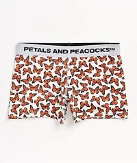 Petals and Peacocks Butterfly White Boyshort Underwear