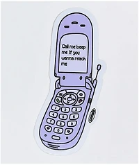 Petals and Peacocks Call Me Beep Me Purple Sticker