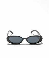 Petals and Peacocks Chances Black Oval Sunglasses