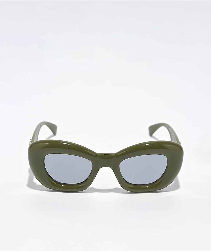 Petals and Peacocks Cumulus Green Sunglasses