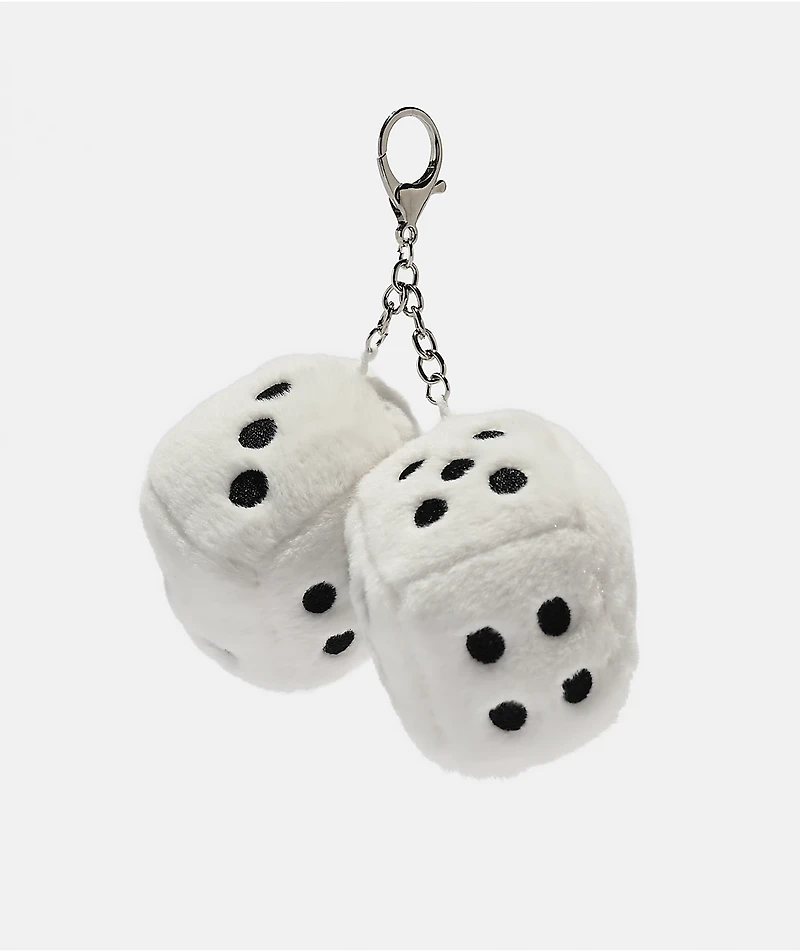 Petals and Peacocks Dice Plush Bag Charm
