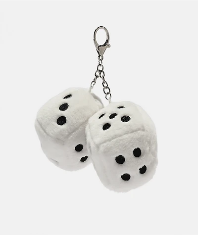 Petals and Peacocks Dice Plush Bag Charm
